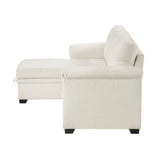 Elara Beige 2-Piece Reversible RAF Sectional with Hidden Storage and Pull-out Bed from Homelegance - Luna Furniture