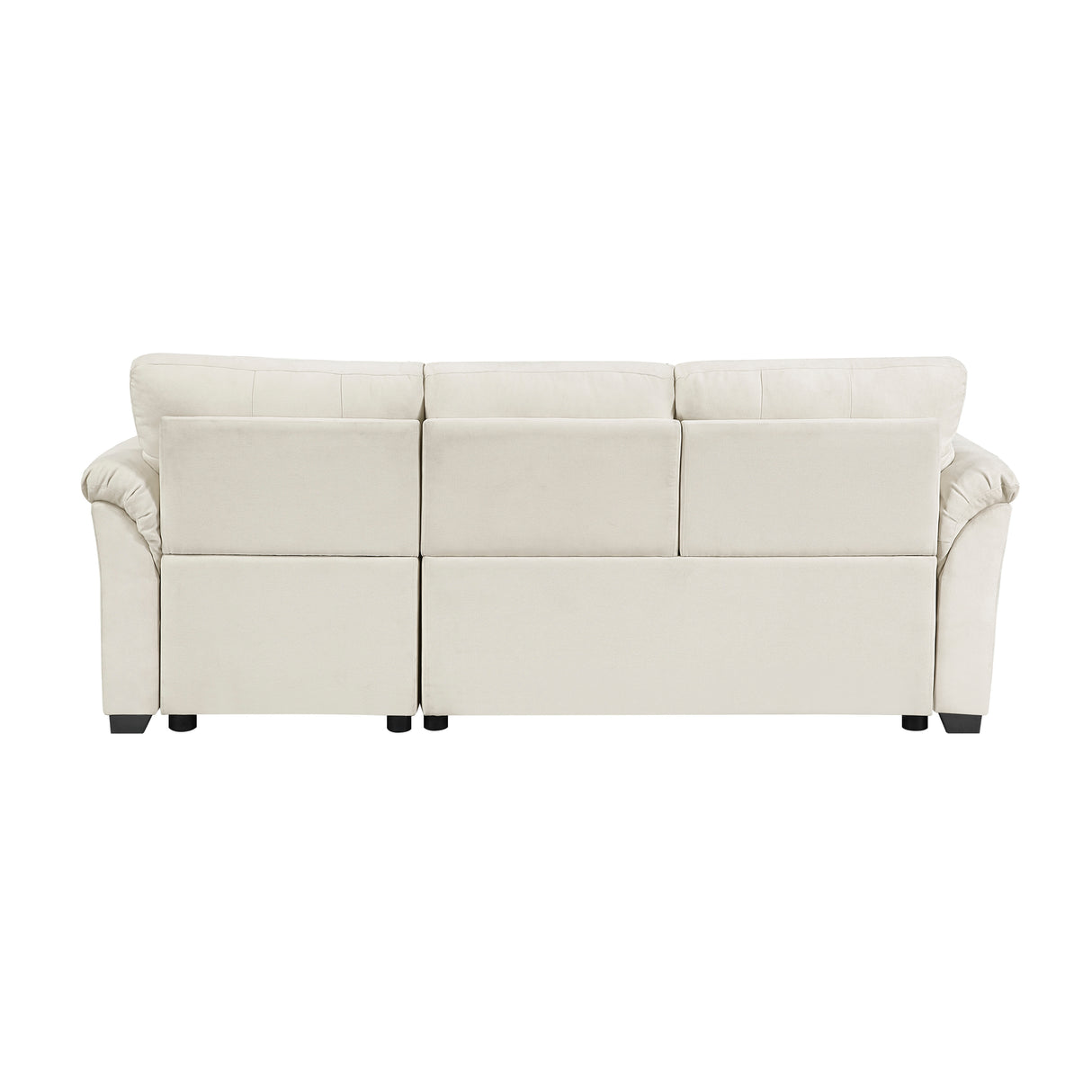 Elara Beige 2-Piece Reversible RAF Sectional with Hidden Storage and Pull-out Bed from Homelegance - Luna Furniture