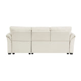 Elara Beige 2-Piece Reversible RAF Sectional with Hidden Storage and Pull-out Bed from Homelegance - Luna Furniture
