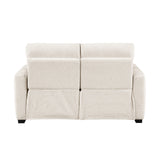 Vera Beige Power Double Reclining Sofa with USB Charging Ports from Homelegance - Luna Furniture