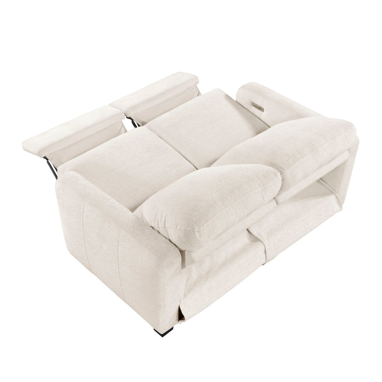 Vera Beige Power Double Reclining Sofa with USB Charging Ports from Homelegance - Luna Furniture