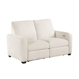 Vera Beige Power Double Reclining Sofa with USB Charging Ports from Homelegance - Luna Furniture