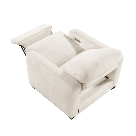Eveclone Beige Power Reclining Chair with USB Charging Ports from Homelegance - Luna Furniture