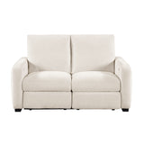 Eveclone Beige Power Double Reclining Love Seat with USB Charging Ports from Homelegance - Luna Furniture