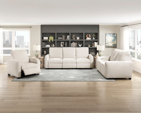 Eveclone Beige Power Double Reclining Love Seat with USB Charging Ports from Homelegance - Luna Furniture