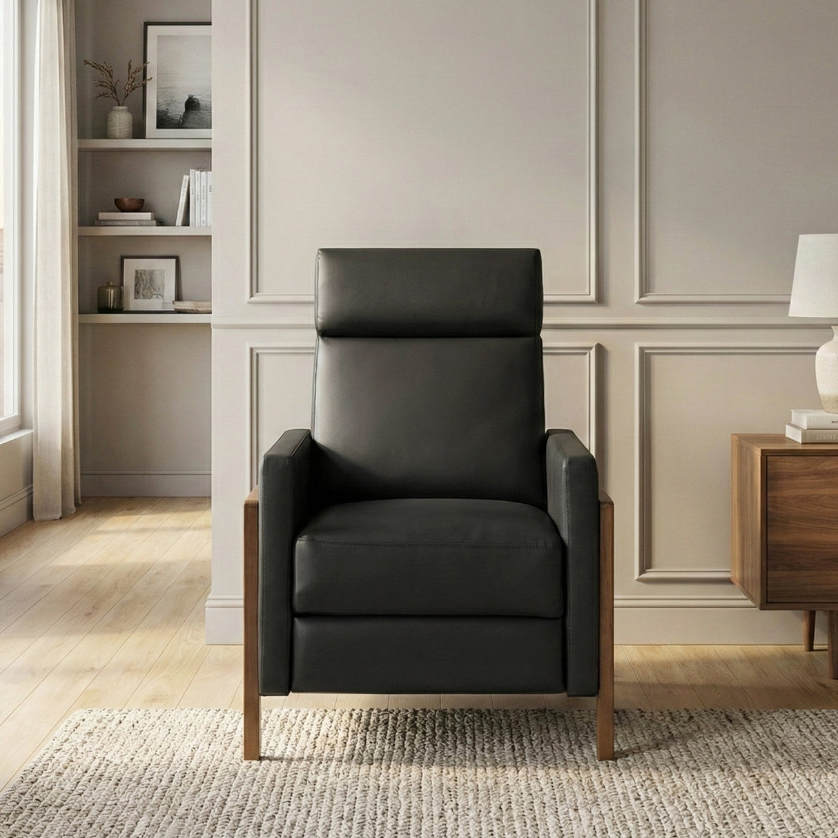 Verve Black Push Back Reclining Chair from Homelegance - Luna Furniture