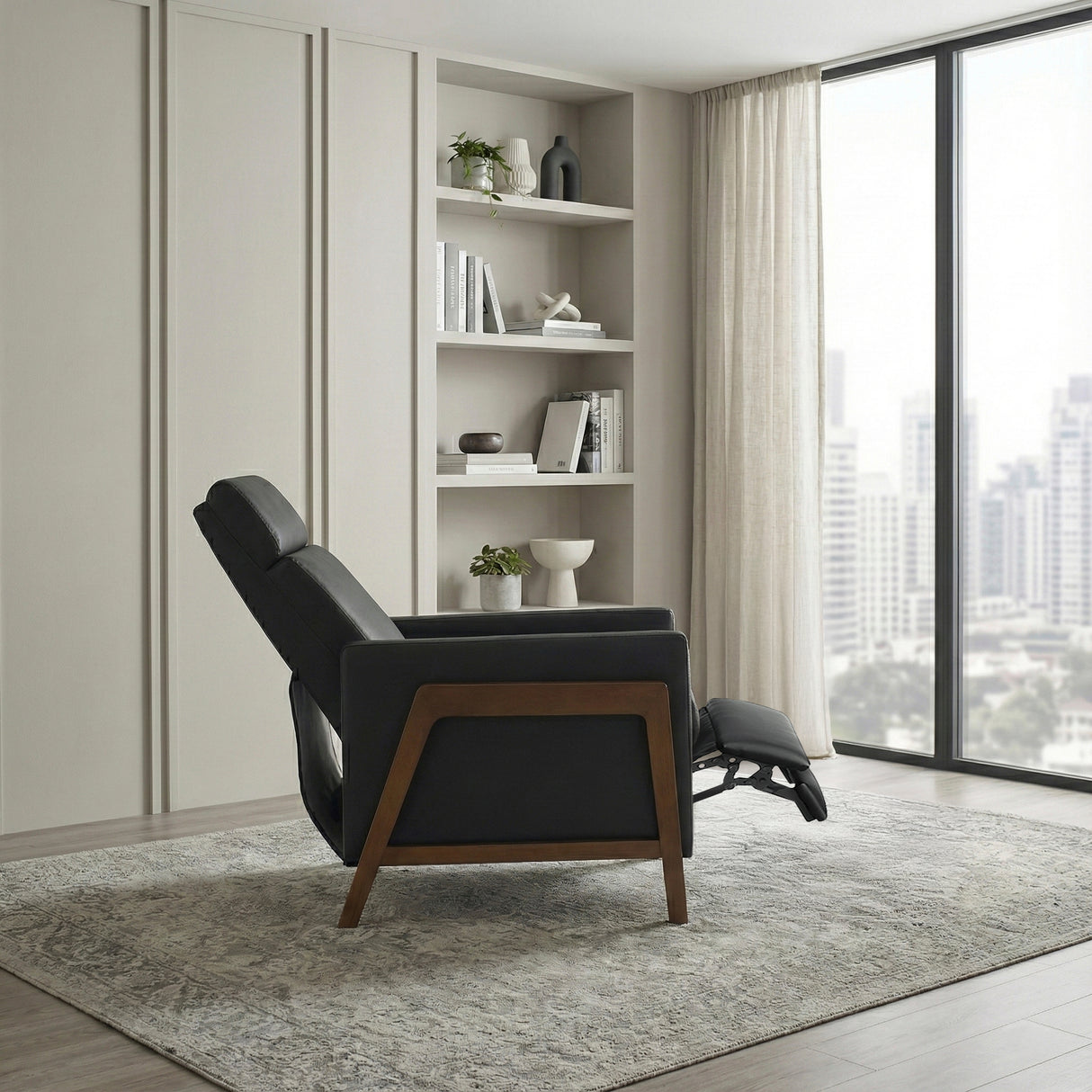 Verve Black Push Back Reclining Chair from Homelegance - Luna Furniture