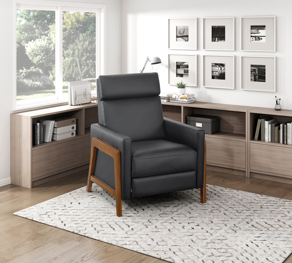 Verve Black Push Back Reclining Chair from Homelegance - Luna Furniture