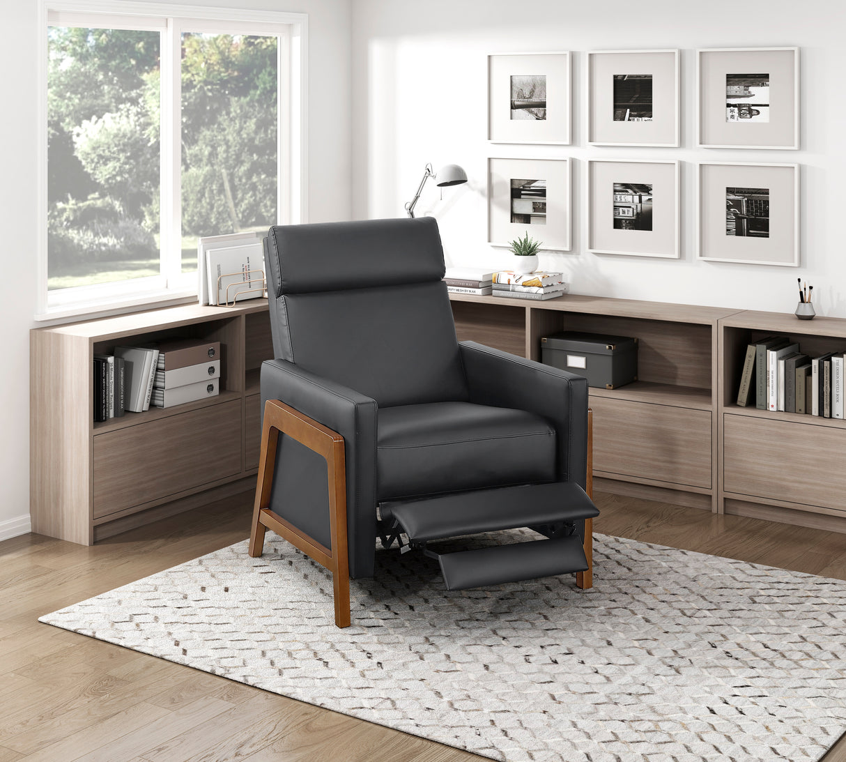 Verve Black Push Back Reclining Chair from Homelegance - Luna Furniture