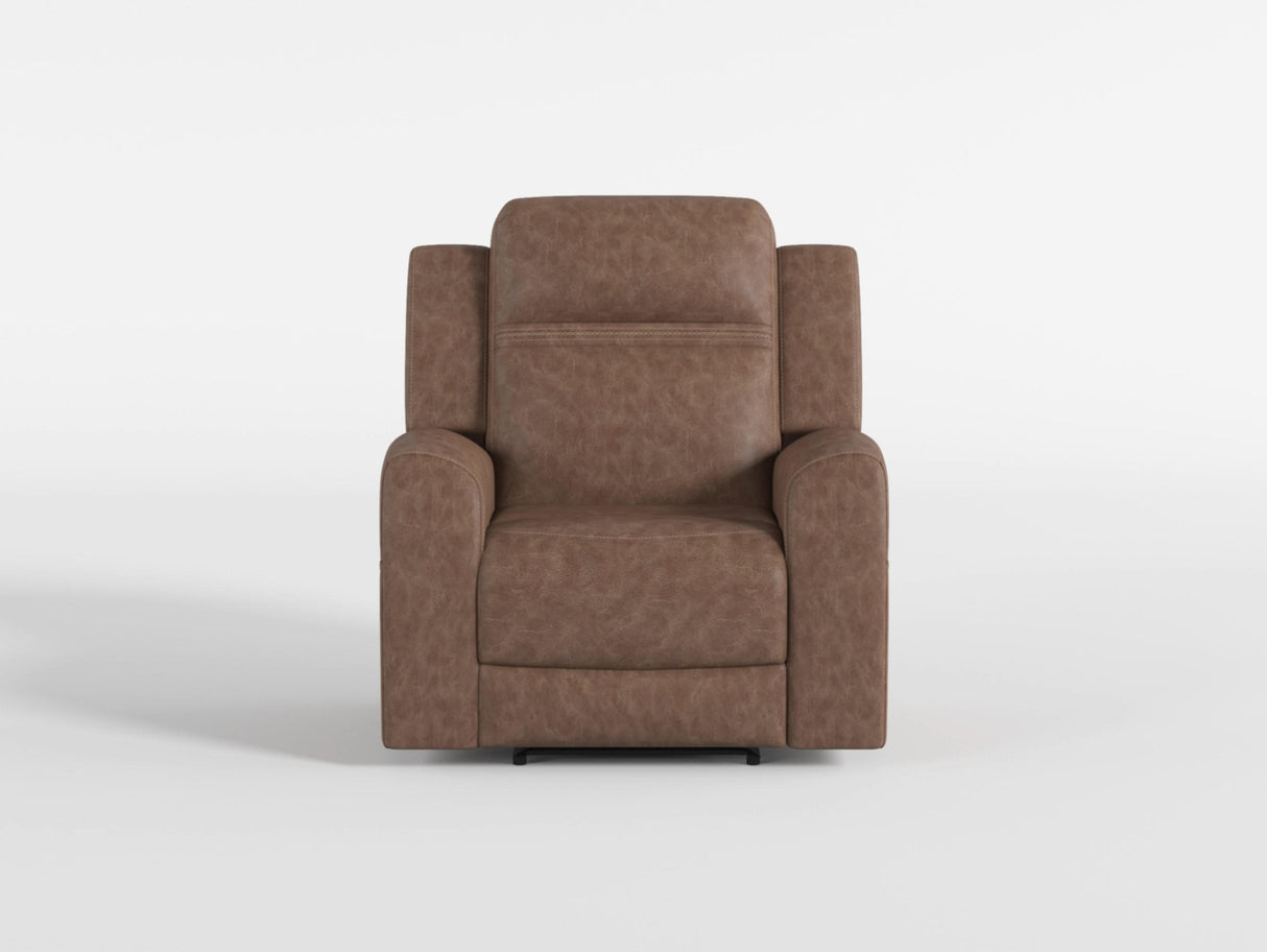 Hearth Brown Double Reclining Loveseat with Center Console from Homelegance - Luna Furniture