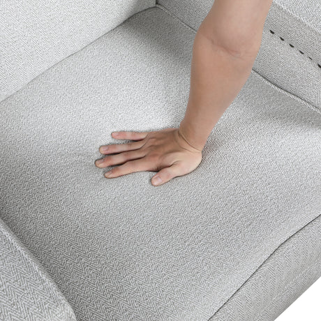 Berenson Gray Push Back Reclining Chair from Homelegance - Luna Furniture