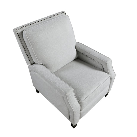 Berenson Gray Push Back Reclining Chair from Homelegance - Luna Furniture