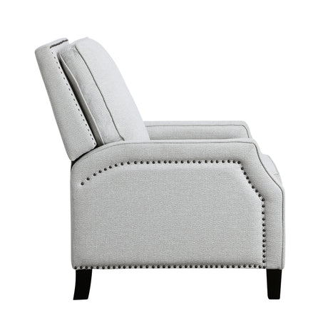 Berenson Gray Push Back Reclining Chair from Homelegance - Luna Furniture