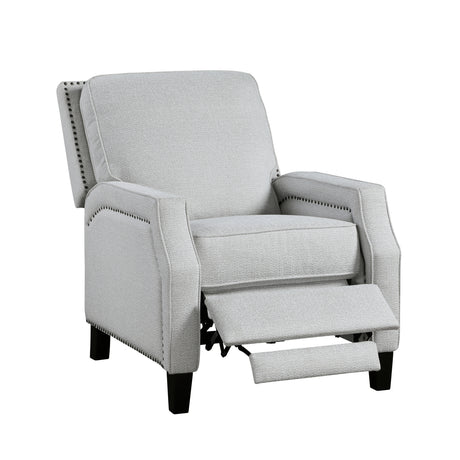 Berenson Gray Push Back Reclining Chair from Homelegance - Luna Furniture