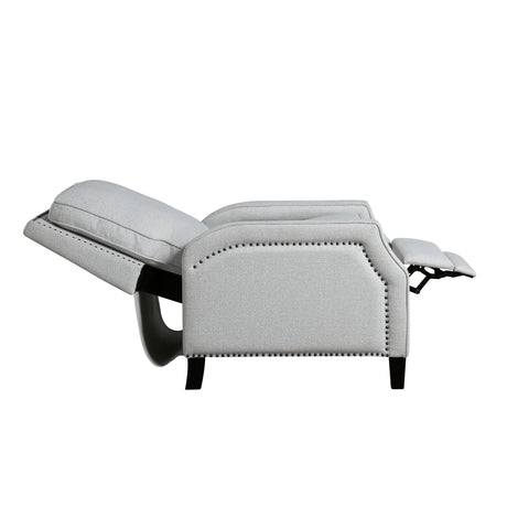 Berenson Gray Push Back Reclining Chair from Homelegance - Luna Furniture