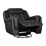 Littleton Black Reclining Sofa and Loveseat from Homelegance - Luna Furniture