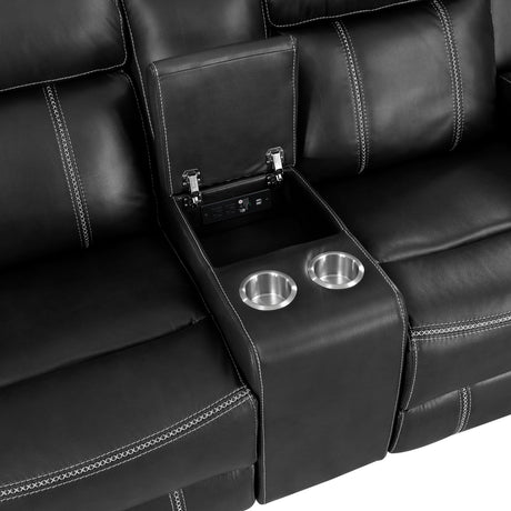 Littleton Black Swivel Glider Reclining Chair from Homelegance - Luna Furniture