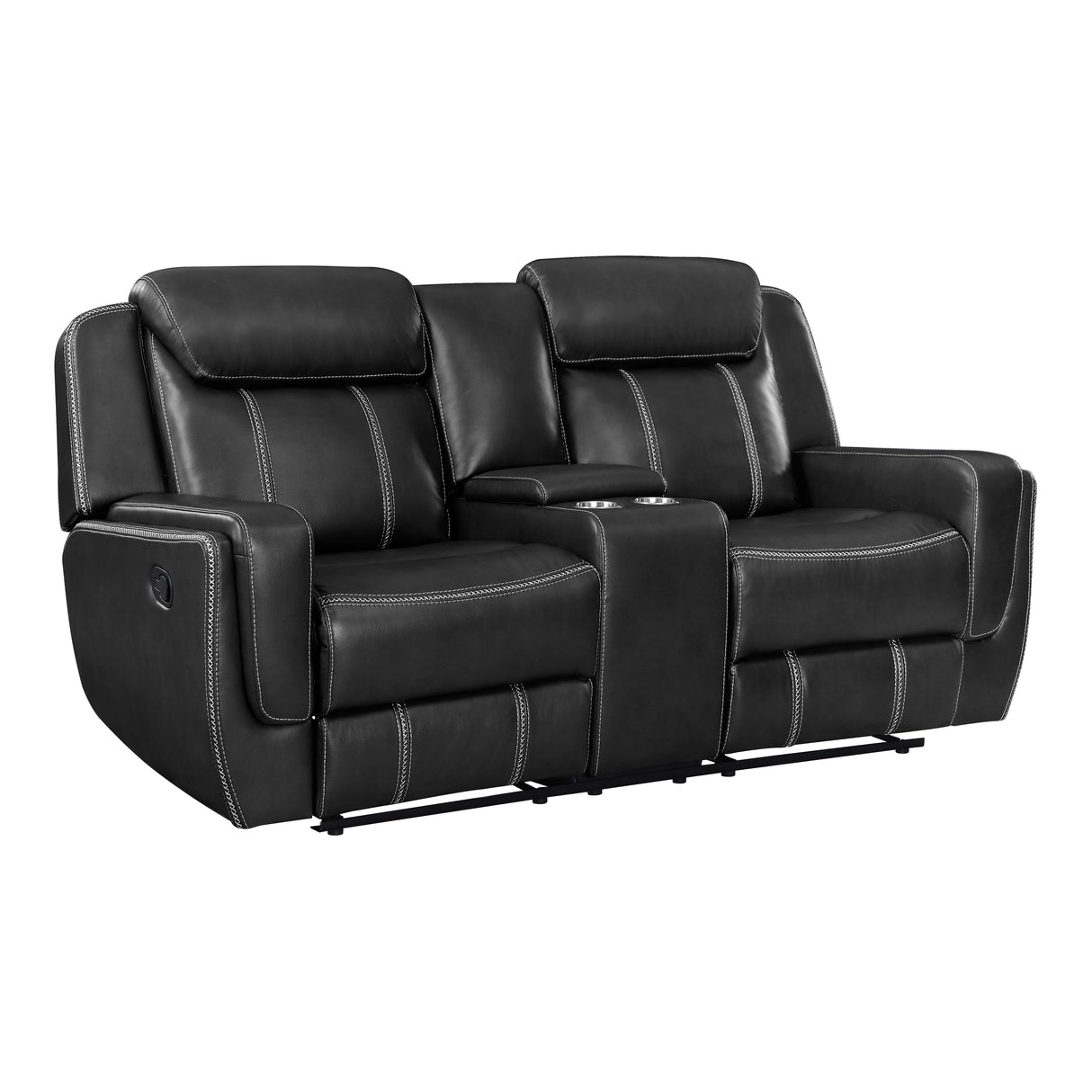 Littleton Black Swivel Glider Reclining Chair from Homelegance - Luna Furniture