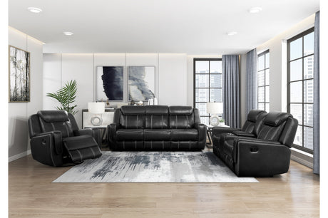 Littleton Black Double Reclining Living Room Set from Homelegance - Luna Furniture
