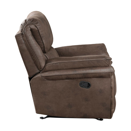Littleton Blue Double Reclining Loveseat with Center Console, Receptacles and USB Ports from Homelegance - Luna Furniture