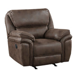 Littleton Blue Double Reclining Loveseat with Center Console, Receptacles and USB Ports from Homelegance - Luna Furniture