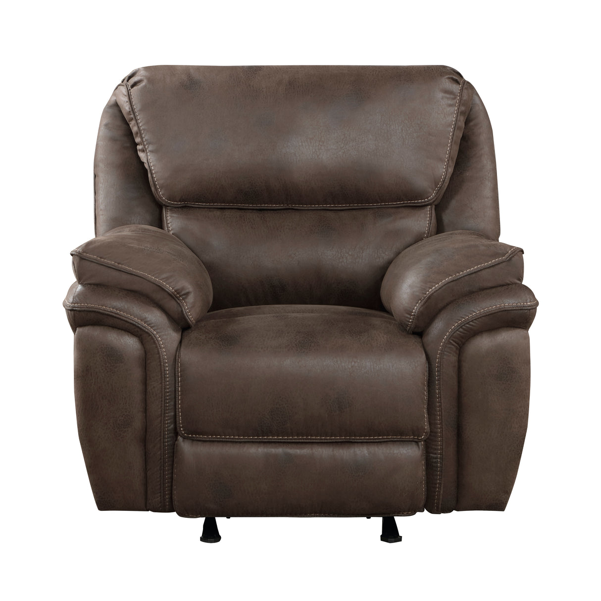 Littleton Blue Double Reclining Loveseat with Center Console, Receptacles and USB Ports from Homelegance - Luna Furniture