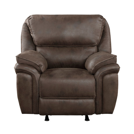 Littleton Blue Double Reclining Loveseat with Center Console, Receptacles and USB Ports from Homelegance - Luna Furniture