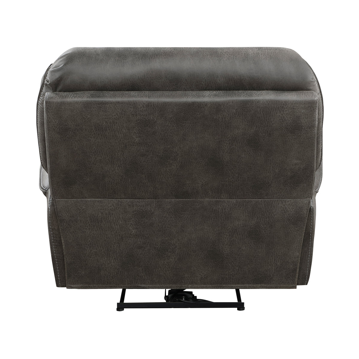 Proctor Gray Microfiber Double Reclining Loveseat with Center Console
