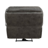 Proctor Gray Microfiber Double Reclining Loveseat with Center Console