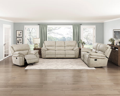 Proctor Pawter Double Reclining Loveseat with Center Console from Homelegance - Luna Furniture
