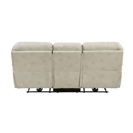 Proctor Pawter Power Double Reclining Loveseat with Center Console from Homelegance - Luna Furniture