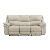 Proctor Pawter Power Double Reclining Loveseat with Center Console from Homelegance - Luna Furniture
