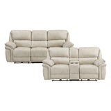 Proctor Pawter Power Double Reclining Loveseat with Center Console from Homelegance - Luna Furniture