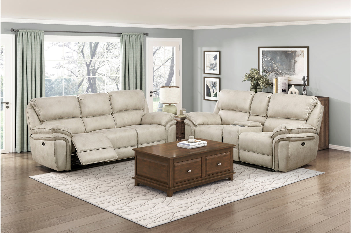 Proctor Pawter Power Double Reclining Sofa from Homelegance - Luna Furniture