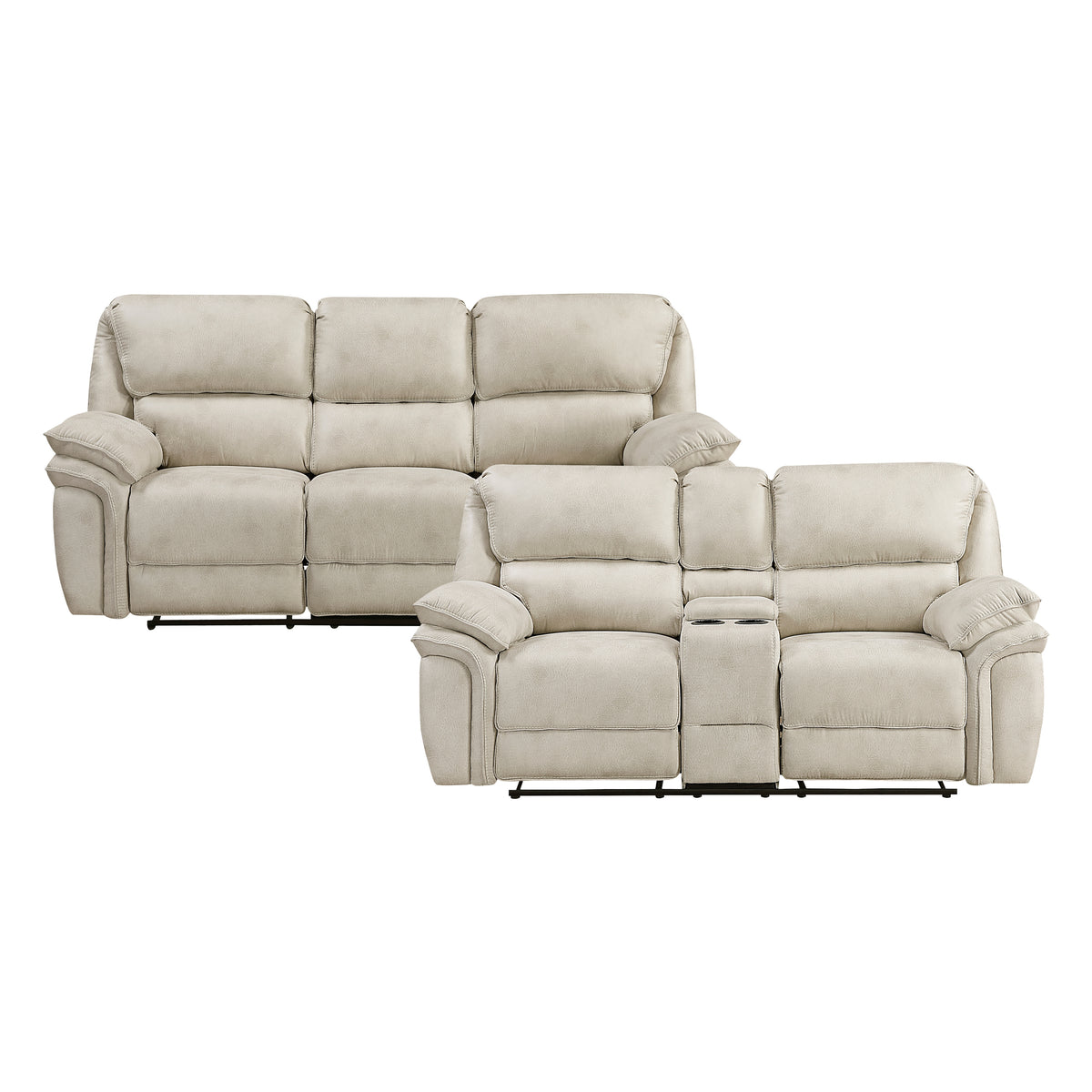 8517PWT*2 2pc Set: Sofa, Love from Homelegance - Luna Furniture