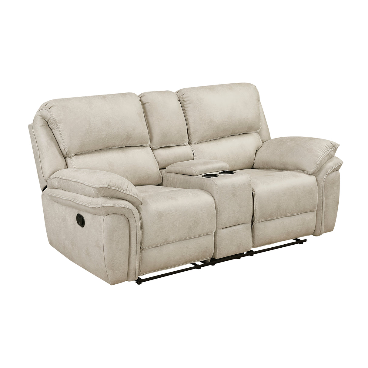 Proctor Pawter Double Reclining Loveseat with Center Console from Homelegance - Luna Furniture