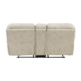 Proctor Pawter Double Reclining Loveseat with Center Console from Homelegance - Luna Furniture