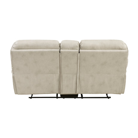Proctor Pawter Double Reclining Loveseat with Center Console from Homelegance - Luna Furniture