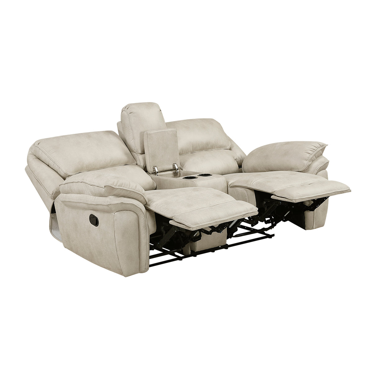 Proctor Pawter Double Reclining Loveseat with Center Console from Homelegance - Luna Furniture