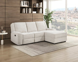Monterey Beige Chenille Reclining Sectional with Right Chaise from Homelegance - Luna Furniture