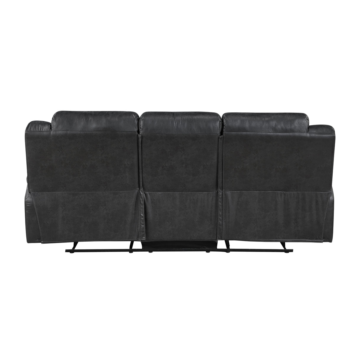 Hazen Black Double Reclining Loveseat with Center Console from Homelegance - Luna Furniture
