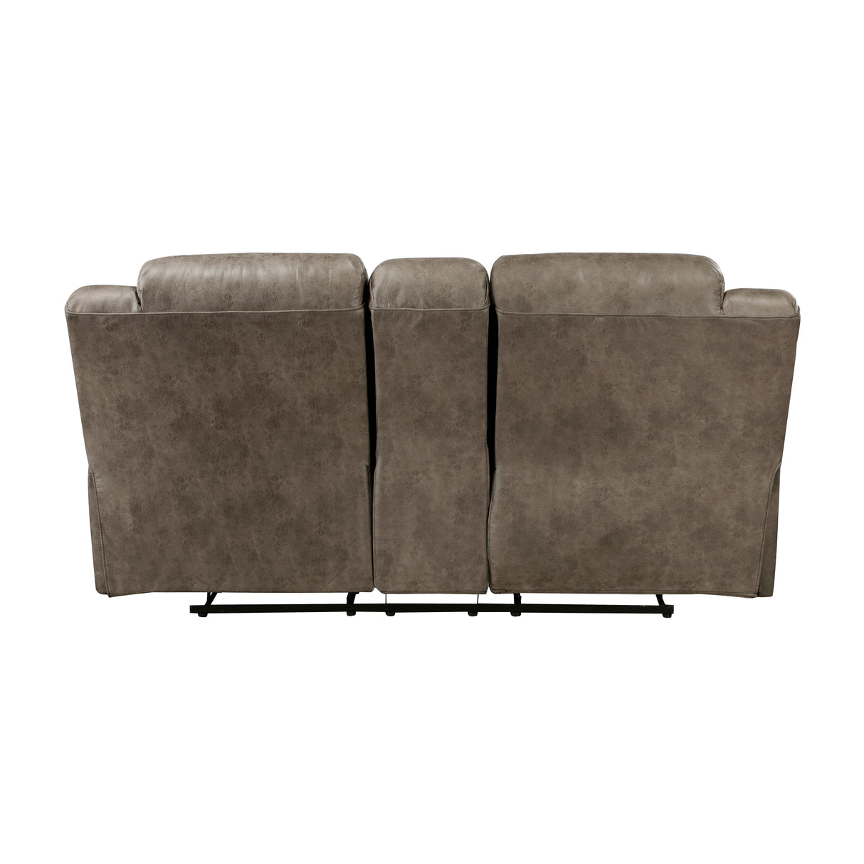 Hazen Brown Microfiber Double Reclining Sofa from Homelegance - Luna Furniture