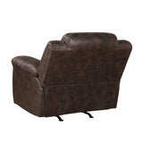 Hazen Brown Microfiber Double Reclining Sofa from Homelegance - Luna Furniture