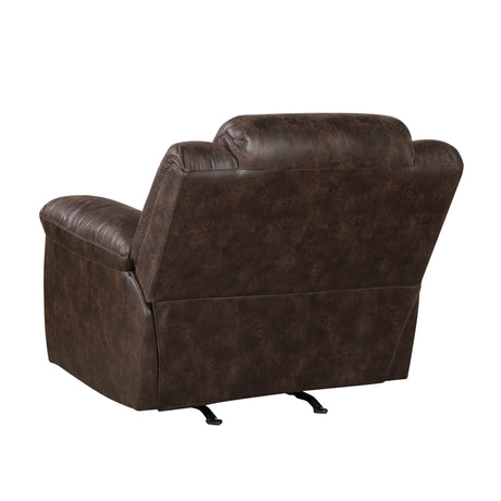 Hazen Brown Microfiber Double Reclining Sofa from Homelegance - Luna Furniture
