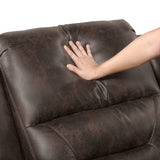 Hazen Brown Microfiber Double Reclining Sofa from Homelegance - Luna Furniture