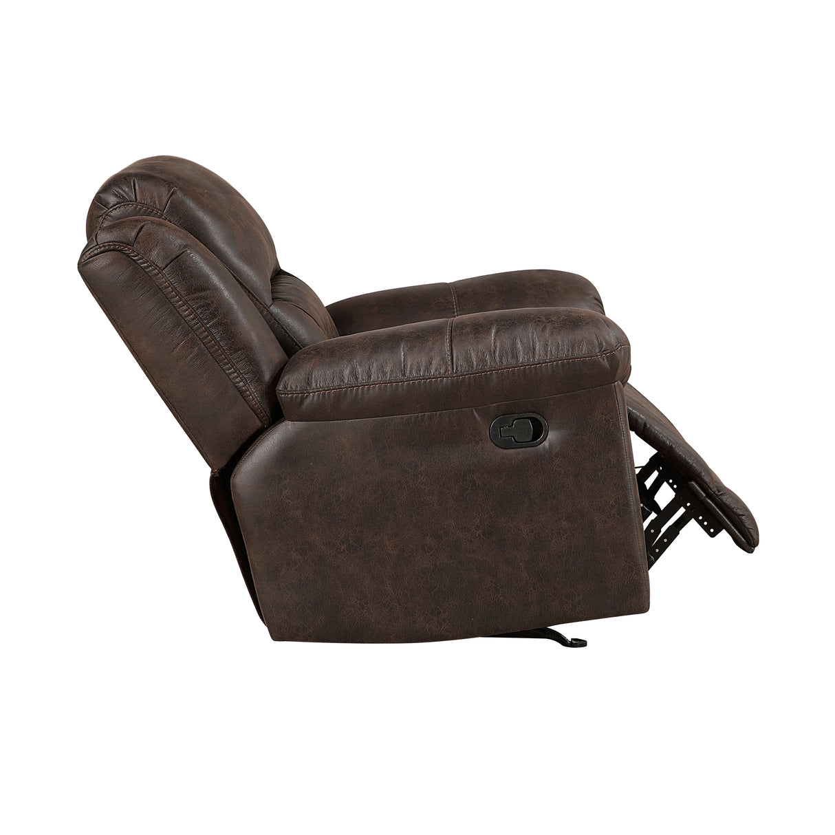 Hazen Brown Microfiber Double Reclining Sofa from Homelegance - Luna Furniture