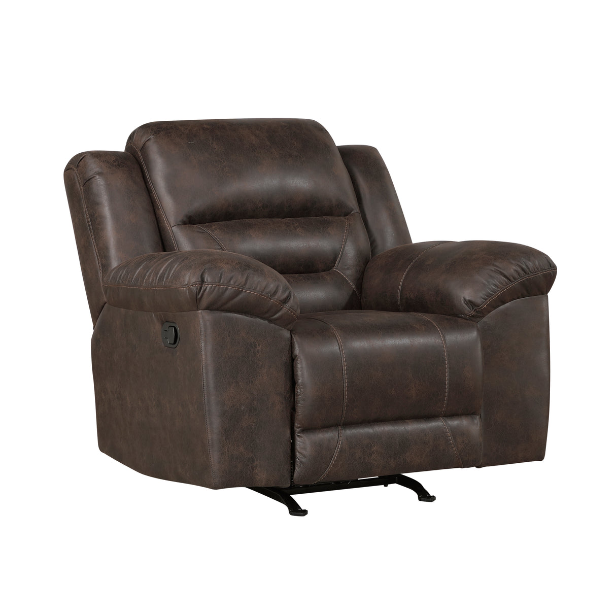 Hazen Brown Microfiber Double Reclining Sofa from Homelegance - Luna Furniture