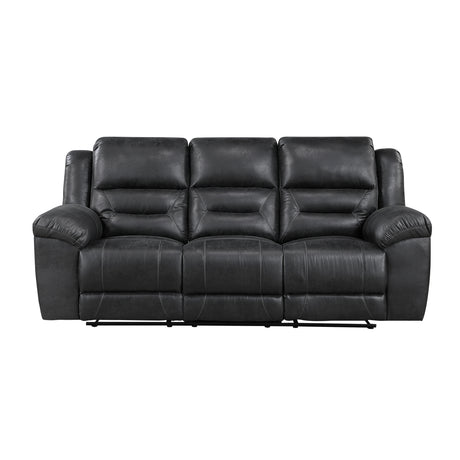 Hazen Black Double Reclining Sofa from Homelegance - Luna Furniture