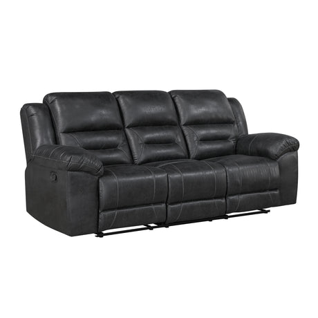 Hazen Black Double Reclining Sofa from Homelegance - Luna Furniture
