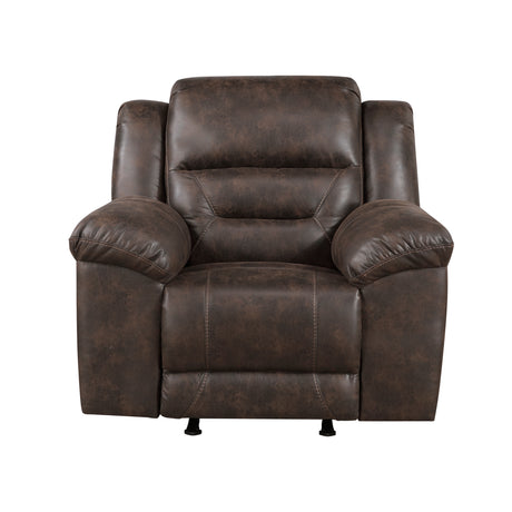 Hazen Dark Brown Rocker Reclining Chair from Homelegance - Luna Furniture